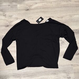 Fashion Nova Black Don't Get This Twisted Long Sleeve Top NWT